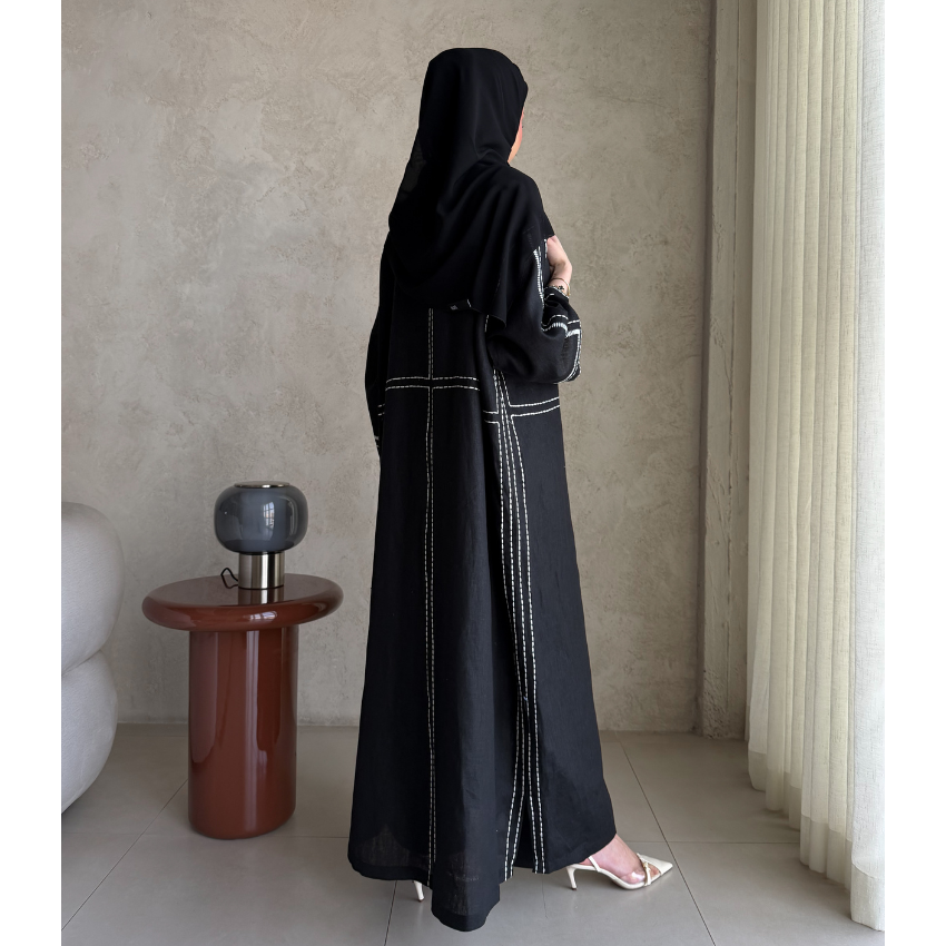 #AB-1419-02-black- #abaticollections #abatiboutique #abatiabaya #abayaabati #abatikuwait #abatiqatar #abatisaudi #abatiriyadh #abatidoha #dohaabati #dubaiabati #abudhabiabati #musactabati