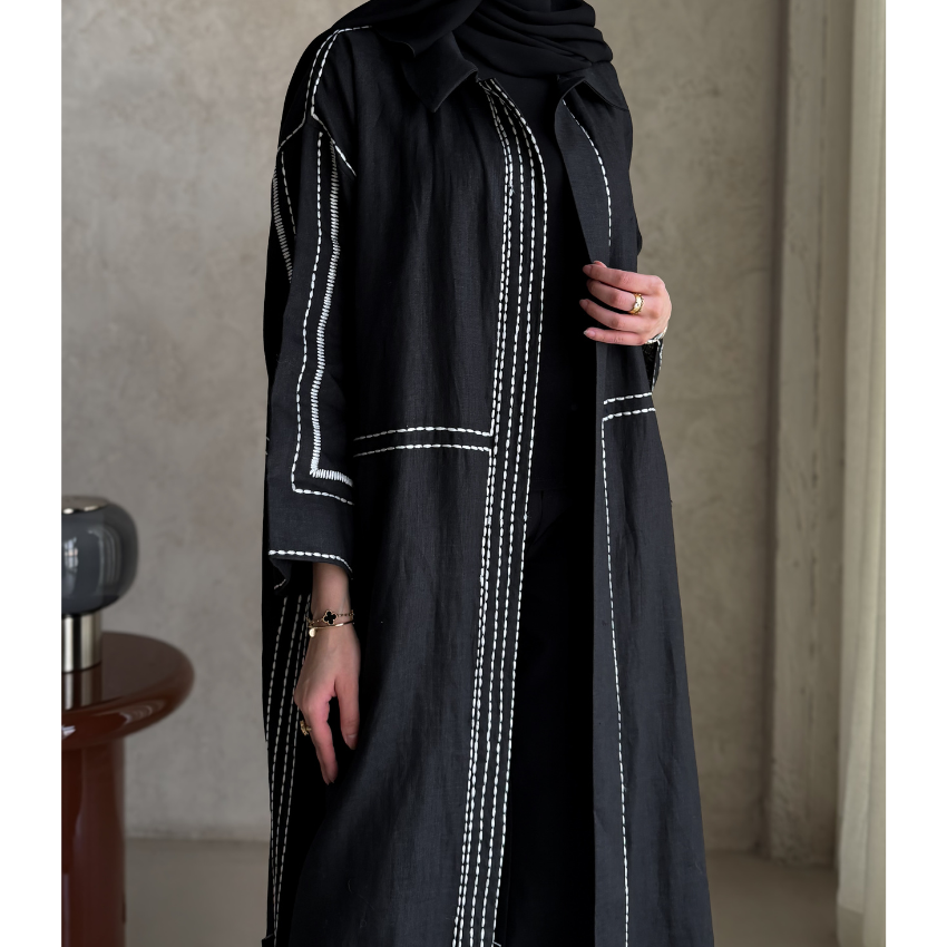 #AB-1419-02-black- #abaticollections #abatiboutique #abatiabaya #abayaabati #abatikuwait #abatiqatar #abatisaudi #abatiriyadh #abatidoha #dohaabati #dubaiabati #abudhabiabati #musactabati