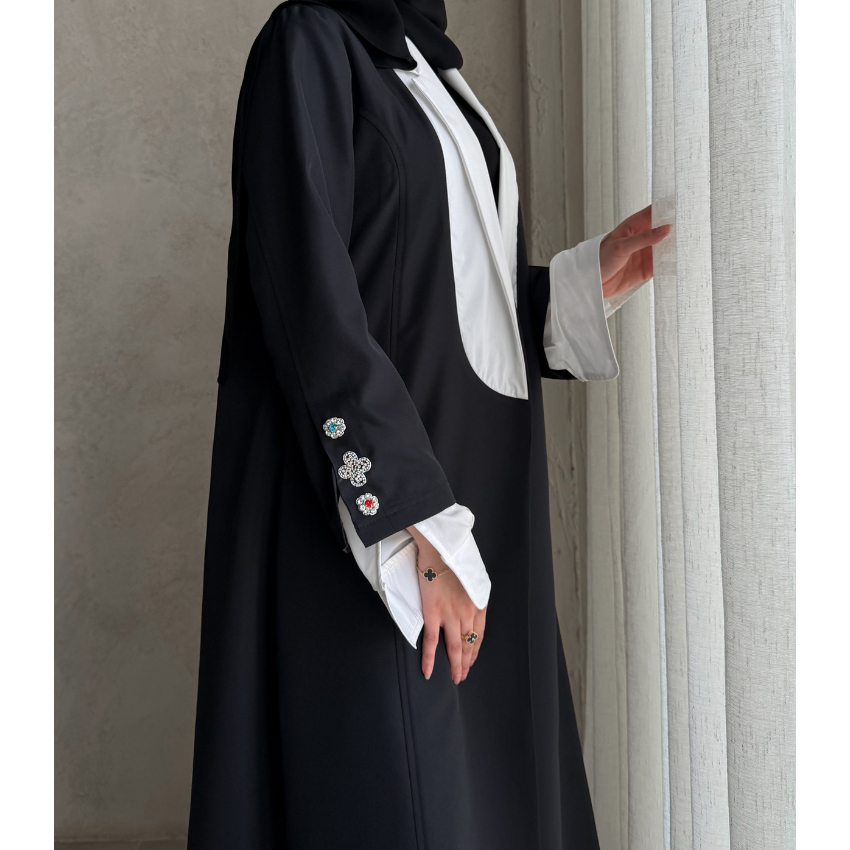 #AB-1423-00-black- #abaticollections #abatiboutique #abatiabaya #abayaabati #abatikuwait #abatiqatar #abatisaudi #abatiriyadh #abatidoha #dohaabati #dubaiabati #abudhabiabati #musactabati